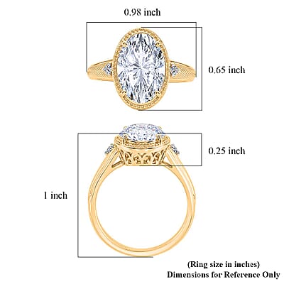 IGI Certified Luxuriant Lab Grown Diamond G VS 5.00 ctw Ring in 14K Yellow Gold (Size 7.5)