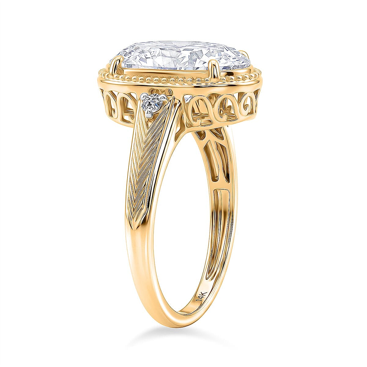 IGI Certified Luxuriant Lab Grown Diamond G VS 5.00 ctw Ring in 14K Yellow Gold (Size 8.5)