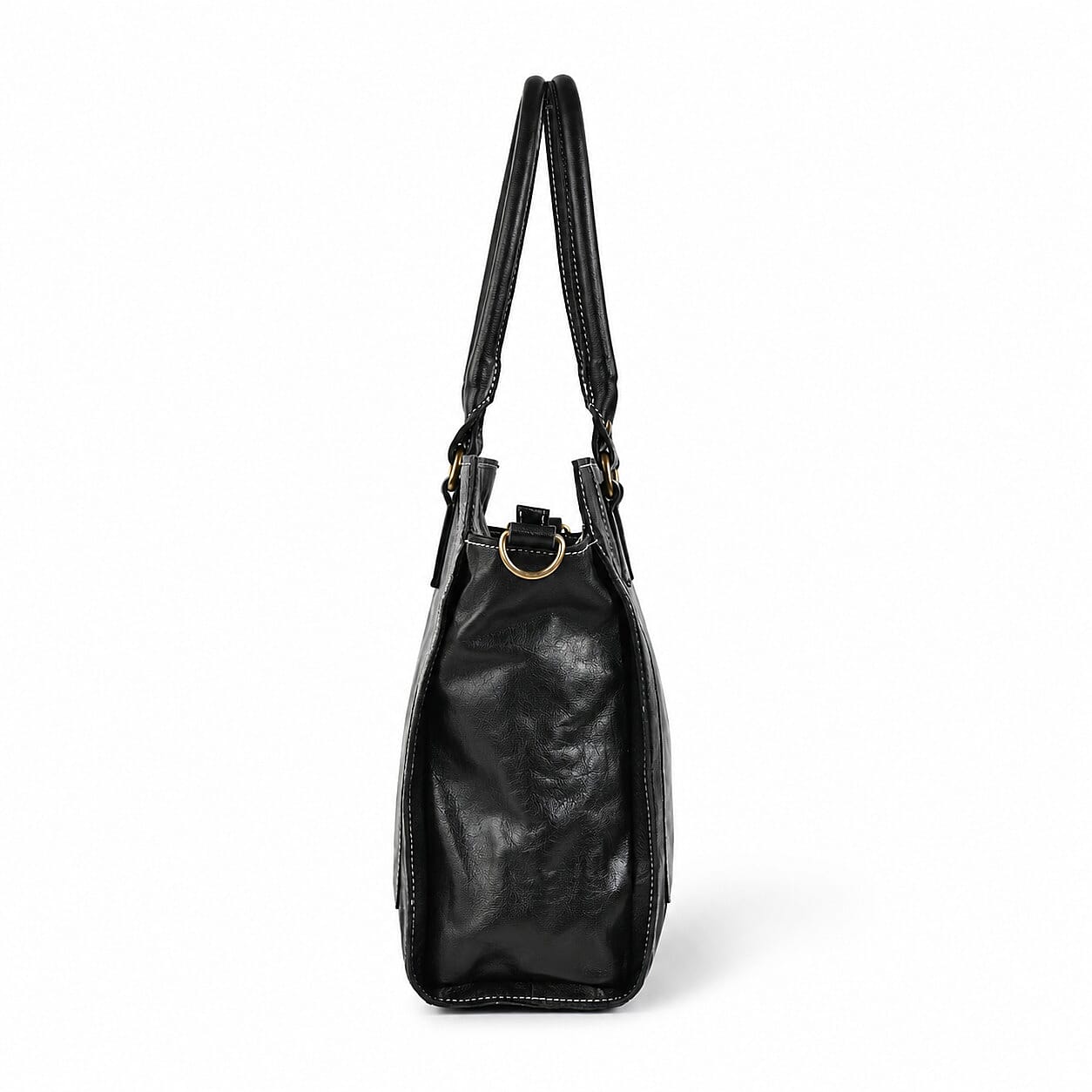 La Marey Black Genuine Leather Handbag with RFID Protection