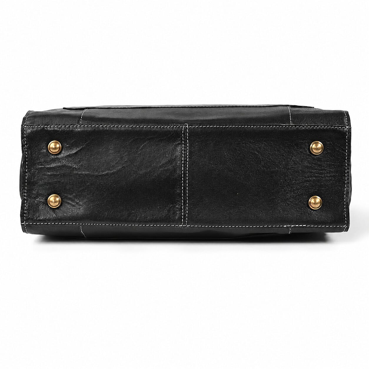 La Marey Black Genuine Leather Handbag with RFID Protection