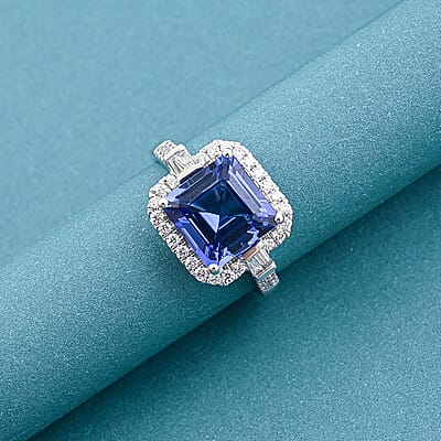 Certified & Appraised Rhapsody AAAA Tanzanite and E-F VS Diamond 4.00 ctw Ring in 950 Platinum (Size 5.5) 6.50 Grams