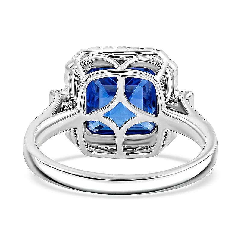 Certified & Appraised Rhapsody AAAA Tanzanite and E-F VS Diamond 4.00 ctw Ring in 950 Platinum (Size 7.5) 6.50 Grams