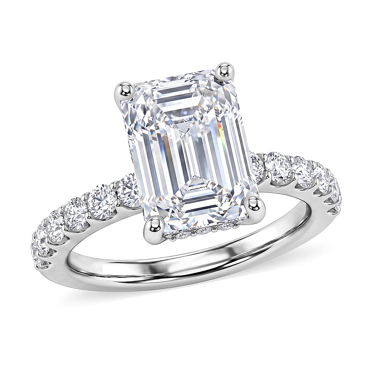 Luxuriant Lab Grown Diamond 5.75 ctw Engagement Ring in 950 Platinum (Size 6.0) 6.50 Grams