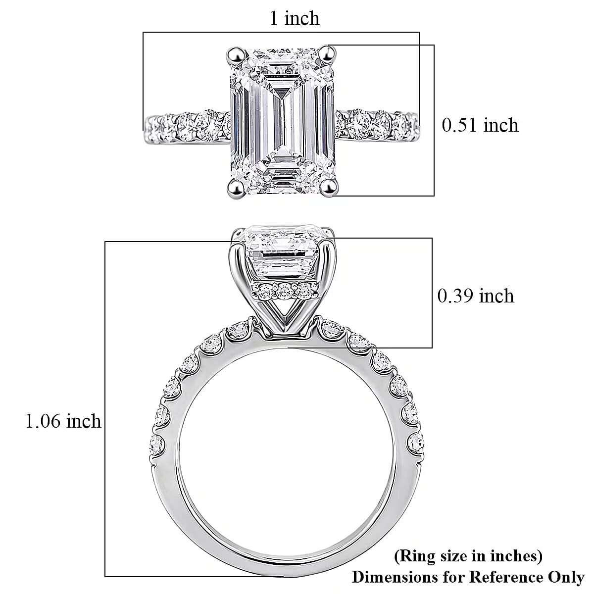 Luxuriant Lab Grown Diamond 5.75 ctw Engagement Ring in 950 Platinum (Size 6.0) 6.50 Grams image number 6