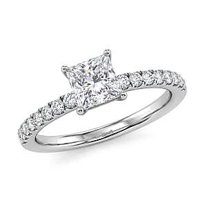 Luxuriant Lab Grown Diamond 1.25 ctw Engagement Ring in 14K White Gold (Size 6.0)