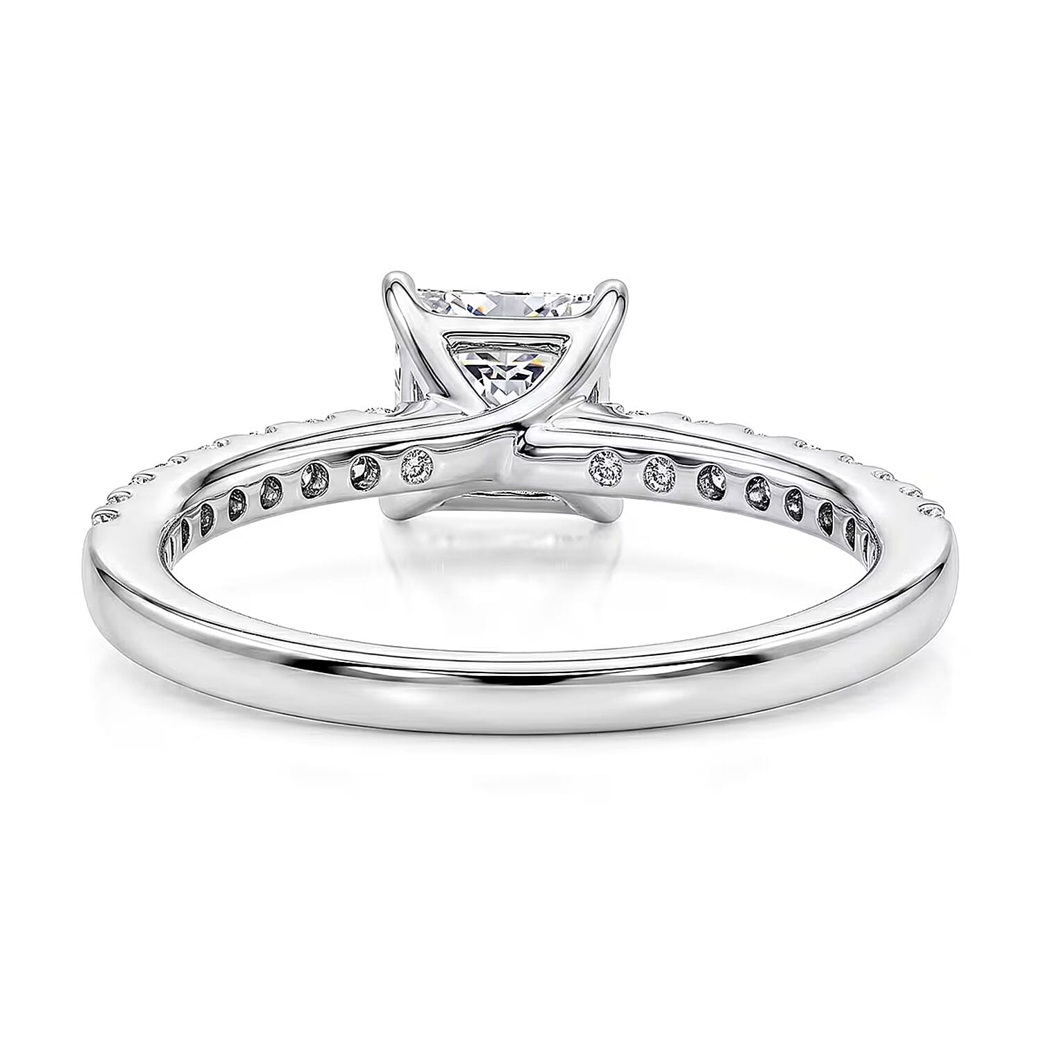 Luxuriant Lab Grown Diamond 1.25 ctw Engagement Ring in 14K White Gold (Size 6.0)