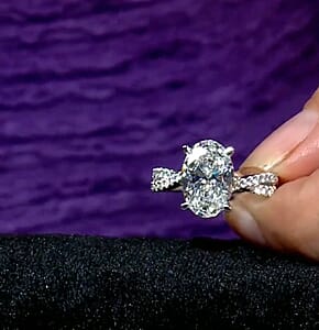 Ankur Treasure Chest NY Closeout 14K White Gold Luxuriant Lab Grown Diamond (F VS) Engagement Ring (Size 6.0) (4.55 g) 4.25 ctw