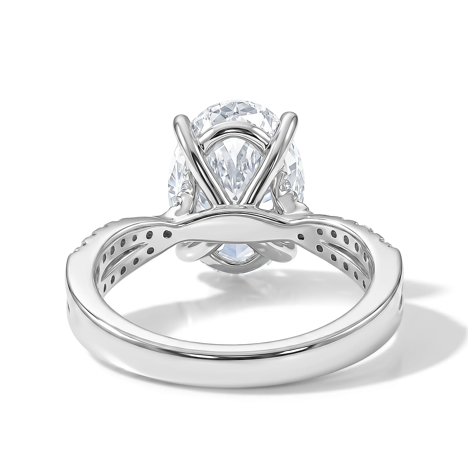 Ankur Treasure Chest NY Closeout 14K White Gold Luxuriant Lab Grown Diamond (F VS) Engagement Ring (Size 6.0) (4.55 g) 4.25 ctw