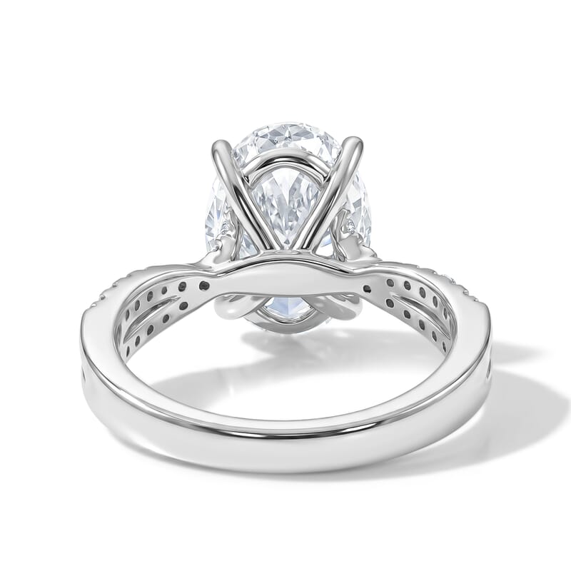 Ankur Treasure Chest NY Closeout 14K White Gold Luxuriant Lab Grown Diamond (F VS) Engagement Ring (Size 6.0) (4.55 g) 4.25 ctw