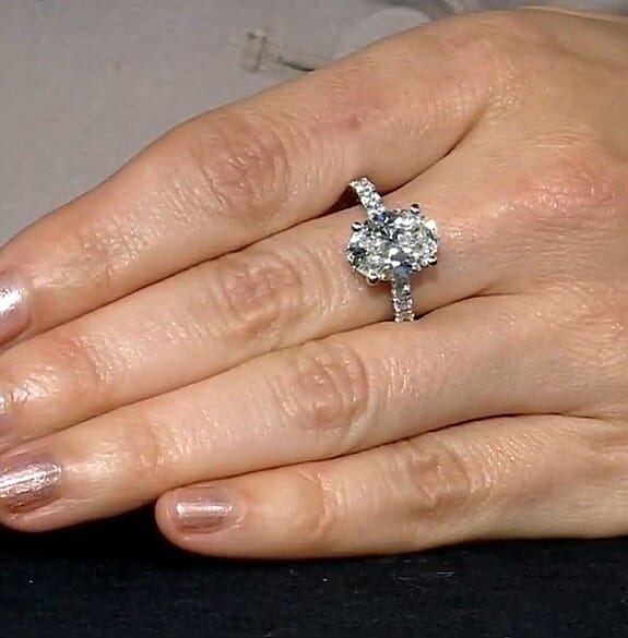 Luxuriant Lab Grown Diamond 5.00 ctw Engagement Ring in 14K White Gold (Size  6.0)  4.0 Grams