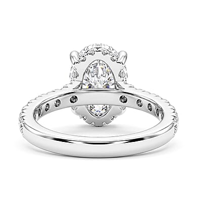 Luxuriant Lab Grown Diamond 5.00 ctw Engagement Ring in 14K White Gold (Size  6.0)  4.0 Grams