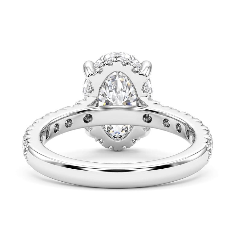 Luxuriant Lab Grown Diamond 5.00 ctw Engagement Ring in 14K White Gold (Size  7.0)  4.0 Grams