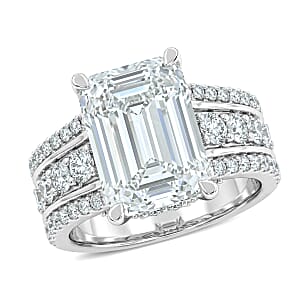 Luxuriant Lab Grown Diamond 5.00 ctw Engagement Ring in 14K White Gold (Size  6.0)  7.0 Grams