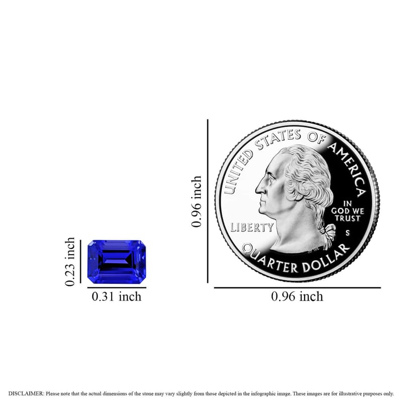 Certified and Appraised AAAA Tanzanite (Oct 8x6 mm) 2.00 ctw