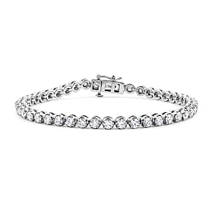 Chucks 50th Anniversary Celebration Bracelet Luxuriant Lab Grown Diamond (F-VS) 5.00 ctw Tennis Bracelet in 14K White Gold (7.00 In) 13.70 Grams (Ships in 10-12 Days)