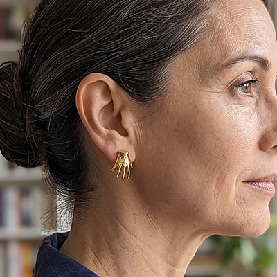 EverTrue Bronzella Collection Fancy Earrings in 18K YG Plated Bronze