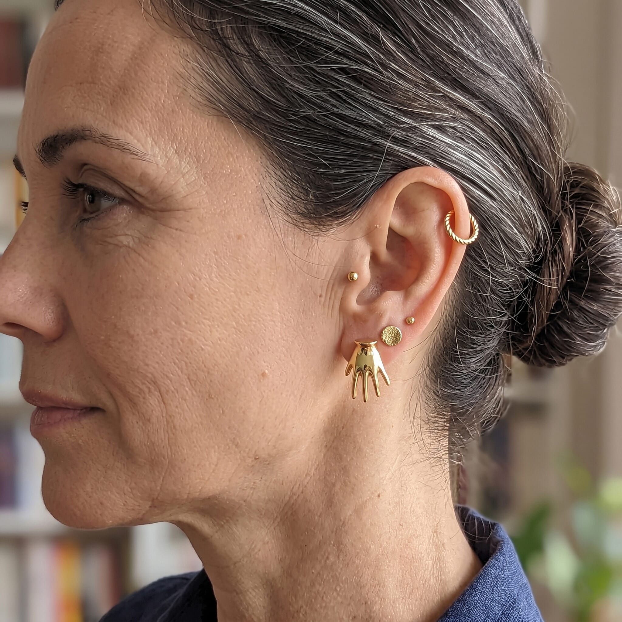 EverTrue Bronzella Collection Fancy Earrings in 18K YG Plated Bronze