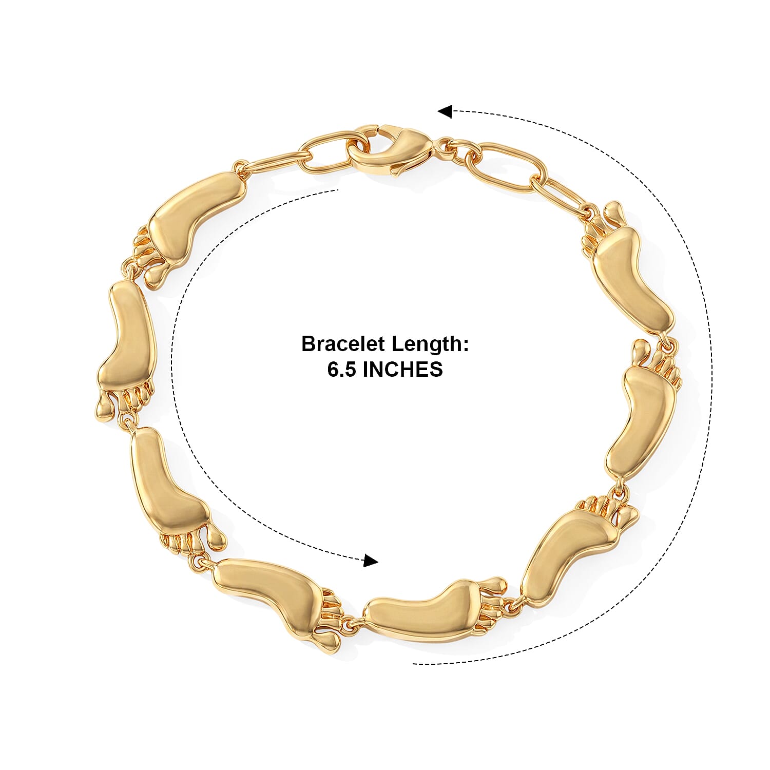 EverTrue Fancy Bracelet in 18K YG Plated Bronze (6.50 In)