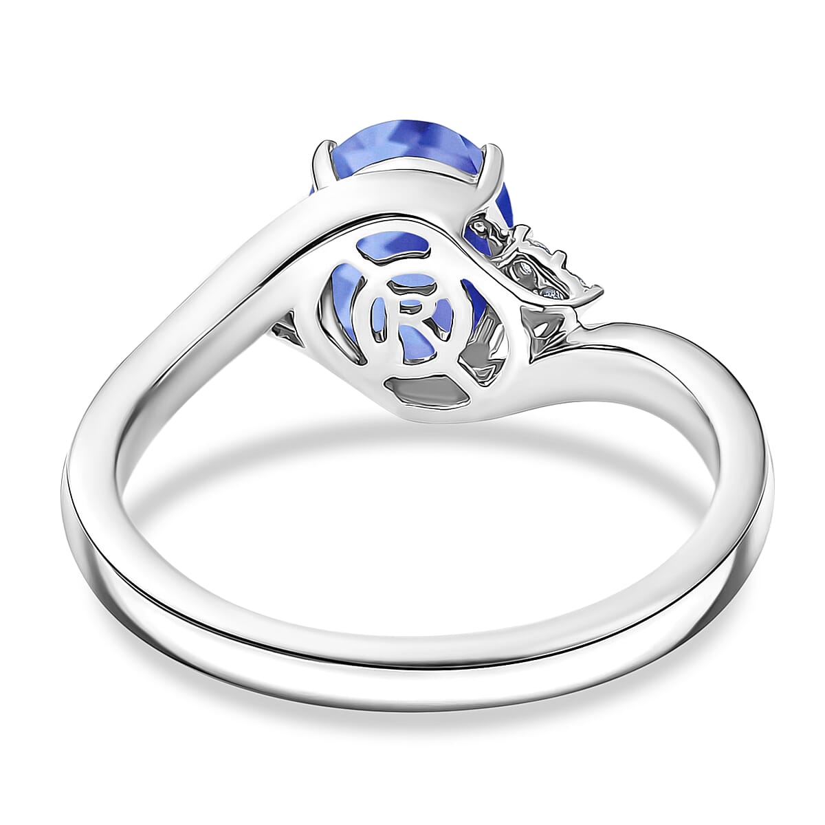 Premium Tanzanite and Diamond G-H SI 2.10 ctw Ring in 18K White Gold (Size 10.5) 4.80 Grams image number 4