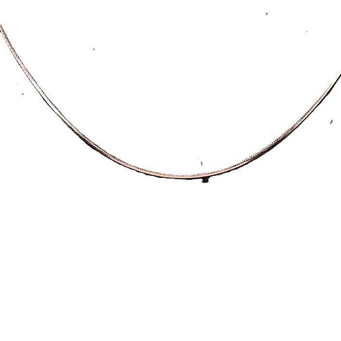 Italian Diamond-cut Snake Chain Necklace in 14K RG Over Sterling Silver 3.70 Grams 18 Inches