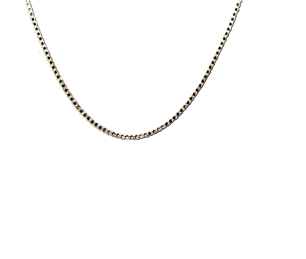 Italian Diamond-cut Cuban Chain Necklace in 14K YG and Rhodium Over Sterling Silver 5.70 Grams 20 Inches  image number 1