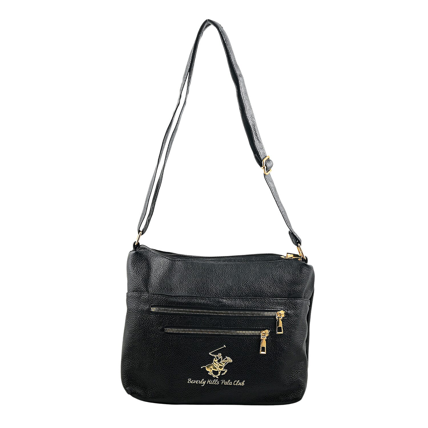 Closeout Beverly Hills Polo Club Black Faux Leather Crossbody Bag with Wallet