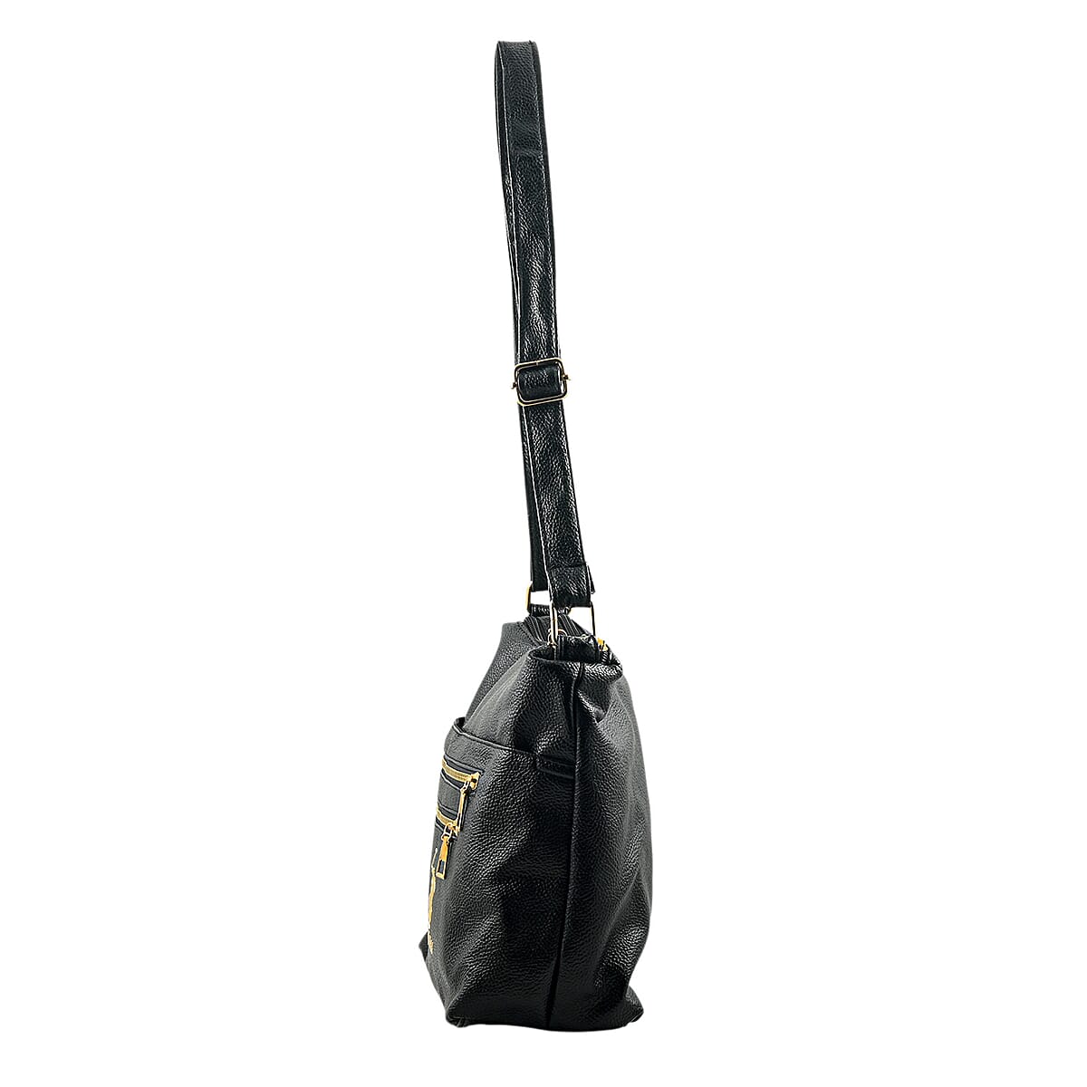 Closeout Beverly Hills Polo Club Black Faux Leather Crossbody Bag with Wallet image number 2