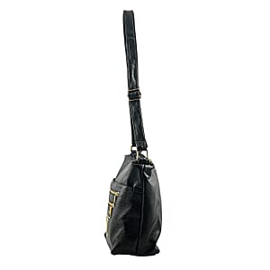 Closeout Beverly Hills Polo Club Black Faux Leather Crossbody Bag with Wallet