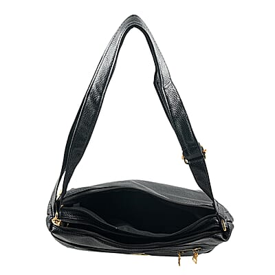 Closeout Beverly Hills Polo Club Black Faux Leather Crossbody Bag with Wallet
