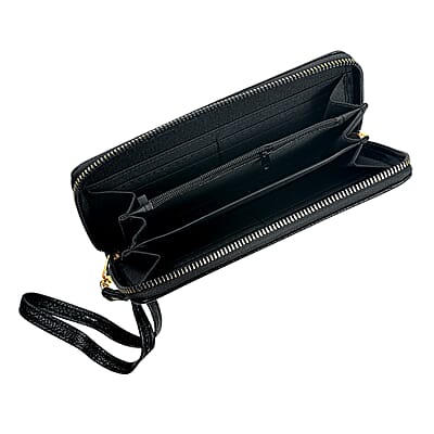 Closeout Beverly Hills Polo Club Black Faux Leather Crossbody Bag with Wallet