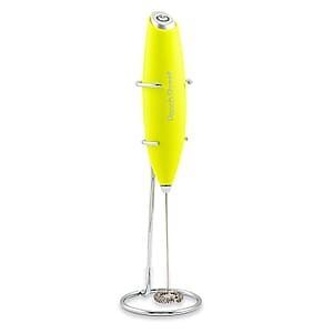 Peach Street Milk Frother with Stand in Lime Green