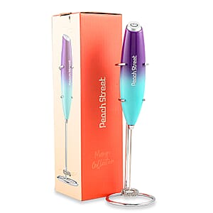Peach Street Milk Frother with Stand in Northern Lights