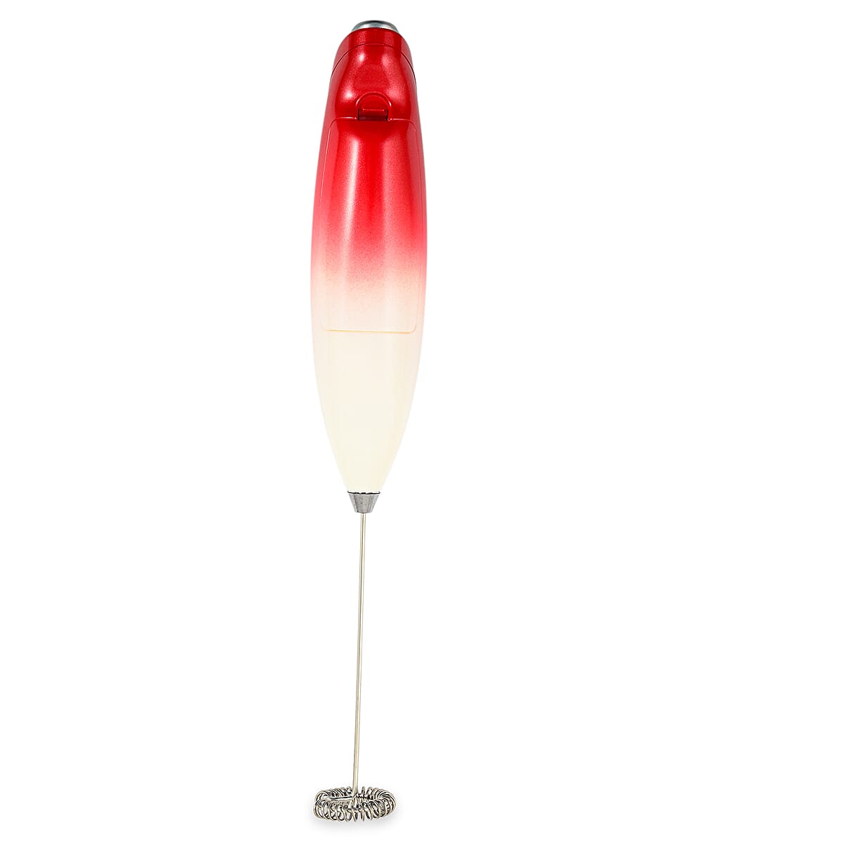 Peach Street Milk Frother with Stand in White and Red image number 3
