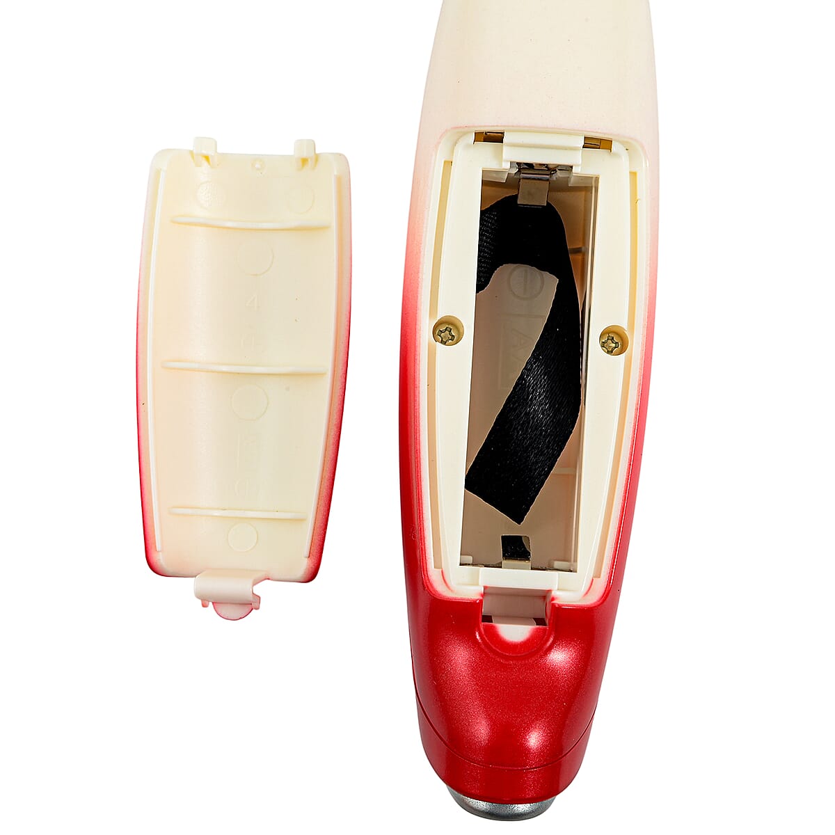 Peach Street Milk Frother with Stand in White and Red image number 4