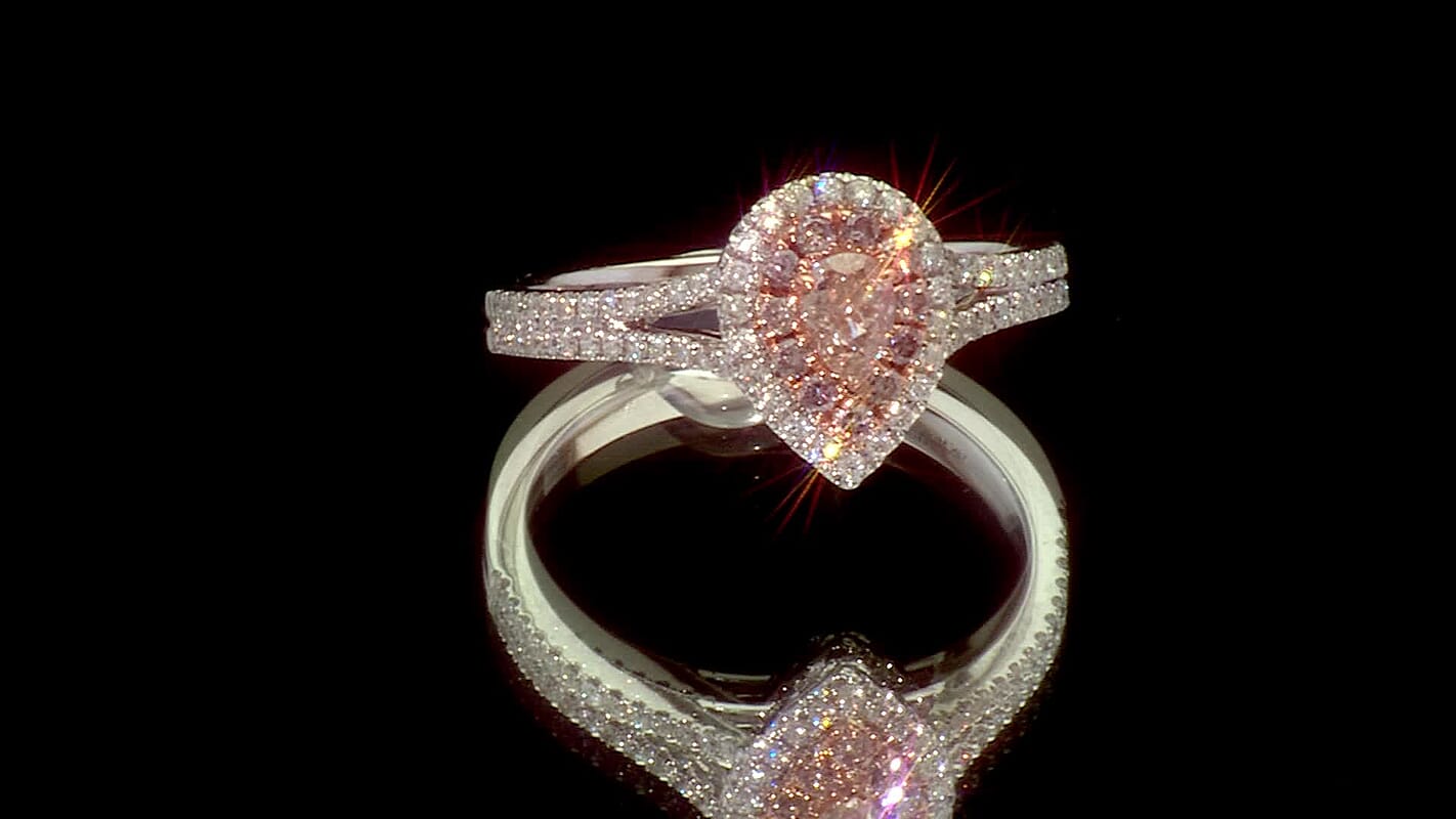 Modani 14K White and Rose Gold Natural Fancy Pink and White Diamond (VS1) Ring (Size 5.0) 0.63 ctw
