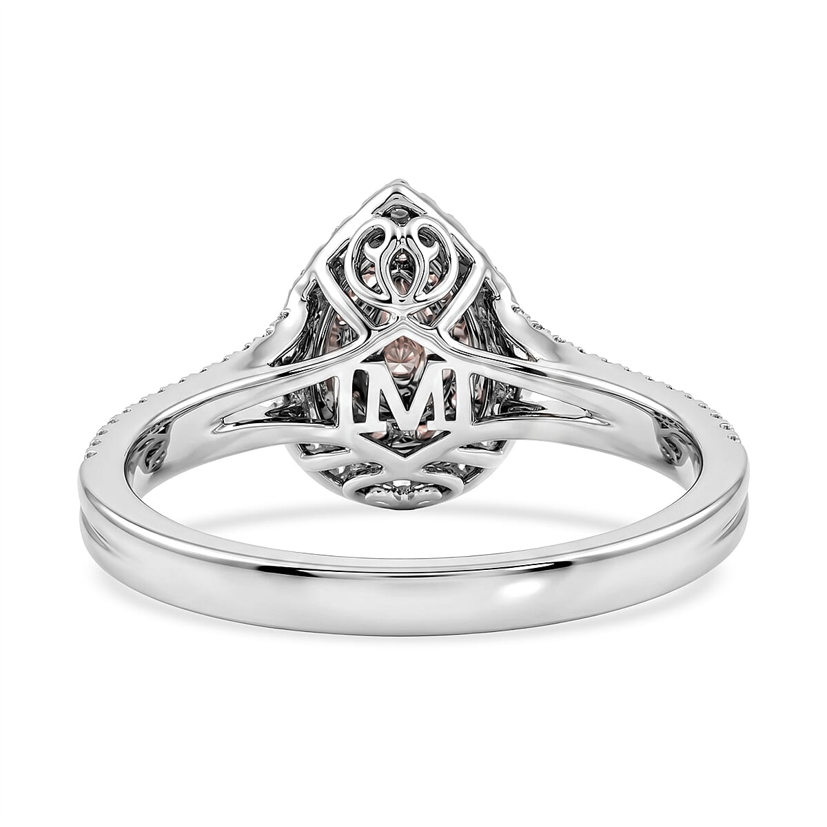 Modani Natural Pink and White Diamond VS1 0.63 ctw Ring in 14K White and Rose Gold (Size 7.0) image number 4