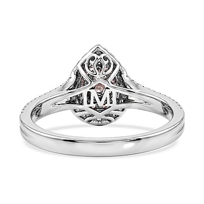 Modani Natural Pink and White Diamond VS1 0.63 ctw Ring in 14K White and Rose Gold (Size 7.0)