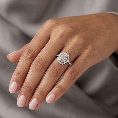 Modani Natural Pink and White Diamond VS1 1.13 ctw Ring in 14K White and Rose Gold (Size 5.0)