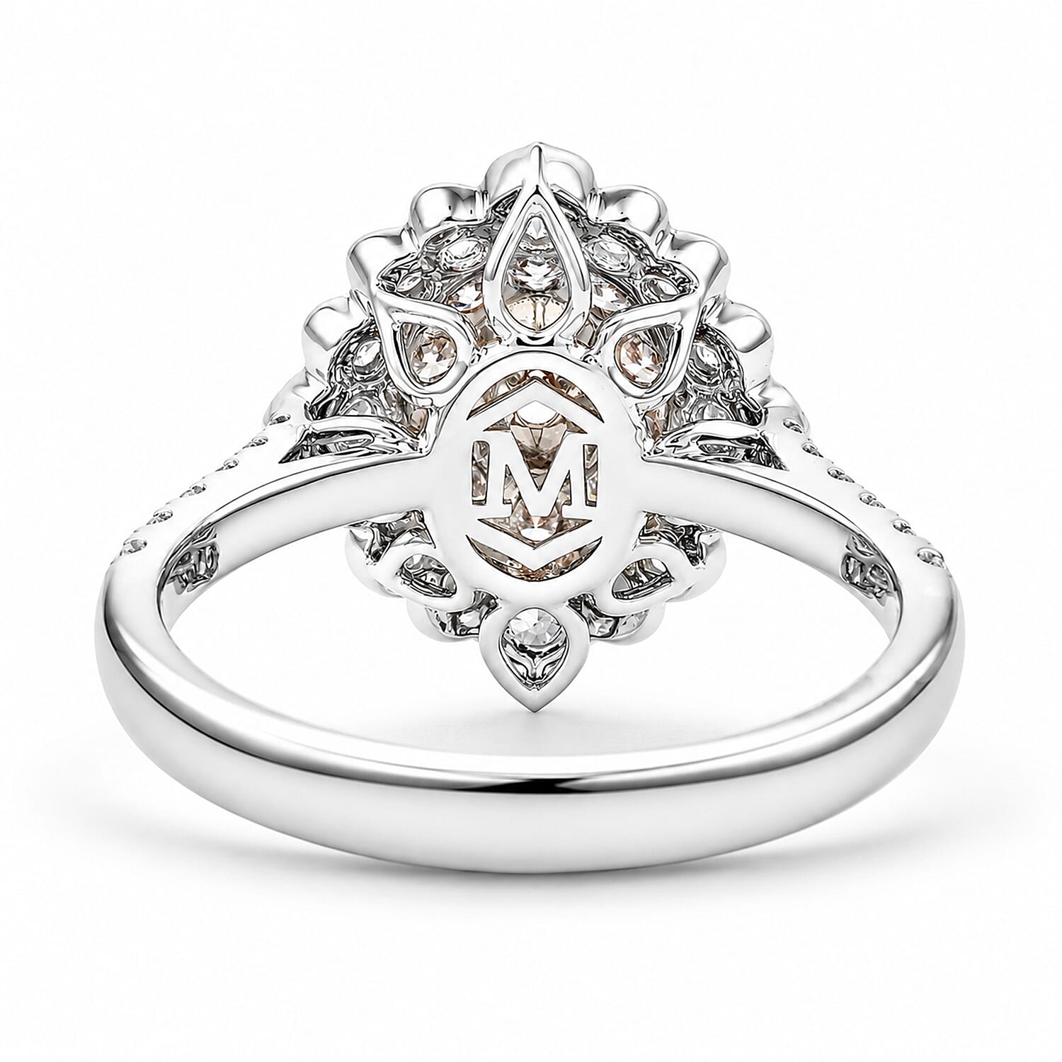 Modani Natural Pink and White Diamond VS1 1.13 ctw Ring in 14K White and Rose Gold (Size 5.0)