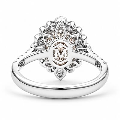 Modani Natural Pink and White Diamond VS1 1.13 ctw Ring in 14K White and Rose Gold (Size 5.0)