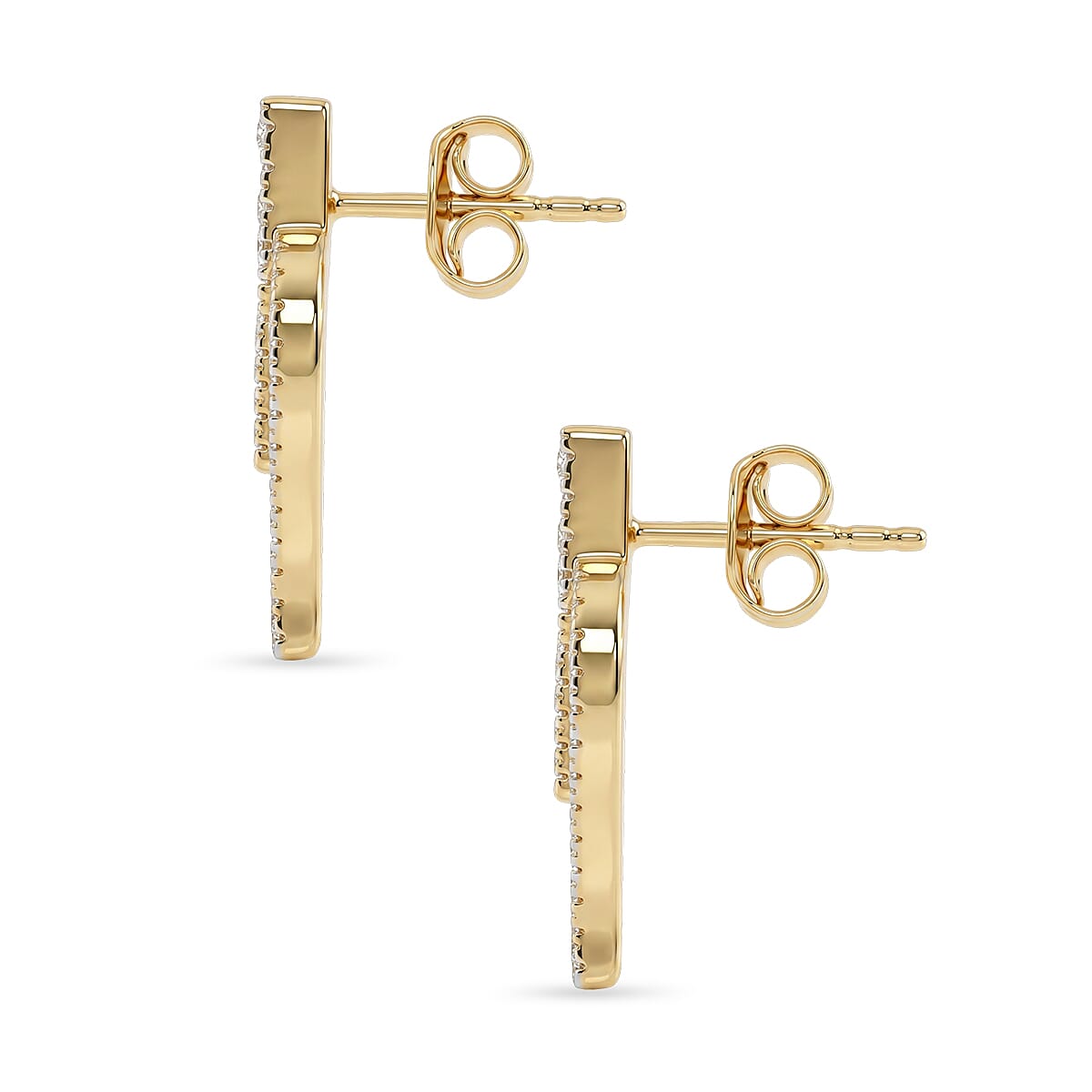 Luxuriant Lab Grown Diamond G-H SI 1.50 ctw Earrings in 18K Vermeil Yellow Gold Over Sterling Silver  image number 3