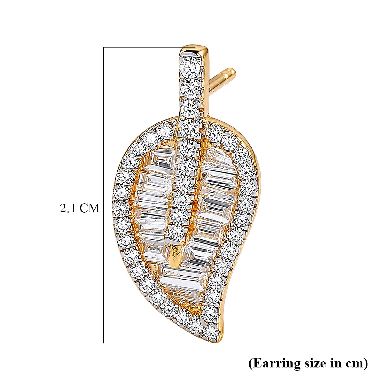Luxuriant Lab Grown Diamond G-H SI 1.50 ctw Earrings in 18K Vermeil Yellow Gold Over Sterling Silver  image number 4