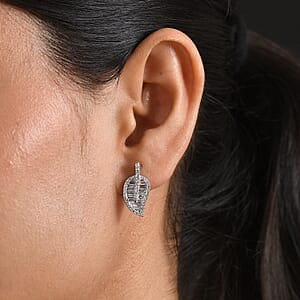Luxuriant Lab Grown Diamond G-H SI 1.50 ctw Earrings in Rhodium Over Sterling Silver