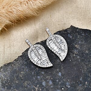 Luxuriant Lab Grown Diamond G-H SI 1.50 ctw Earrings in Rhodium Over Sterling Silver