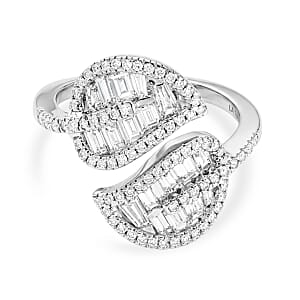 Luxuriant Lab Grown Diamond (G-H, SI) Ring in Rhodium Over Sterling Silver 1.50 ctw