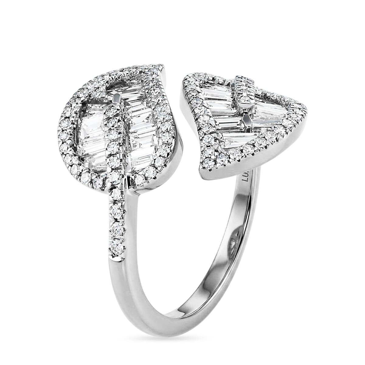 Luxuriant Lab Grown Diamond (G-H, SI) Ring in Rhodium Over Sterling Silver 1.50 ctw image number 3