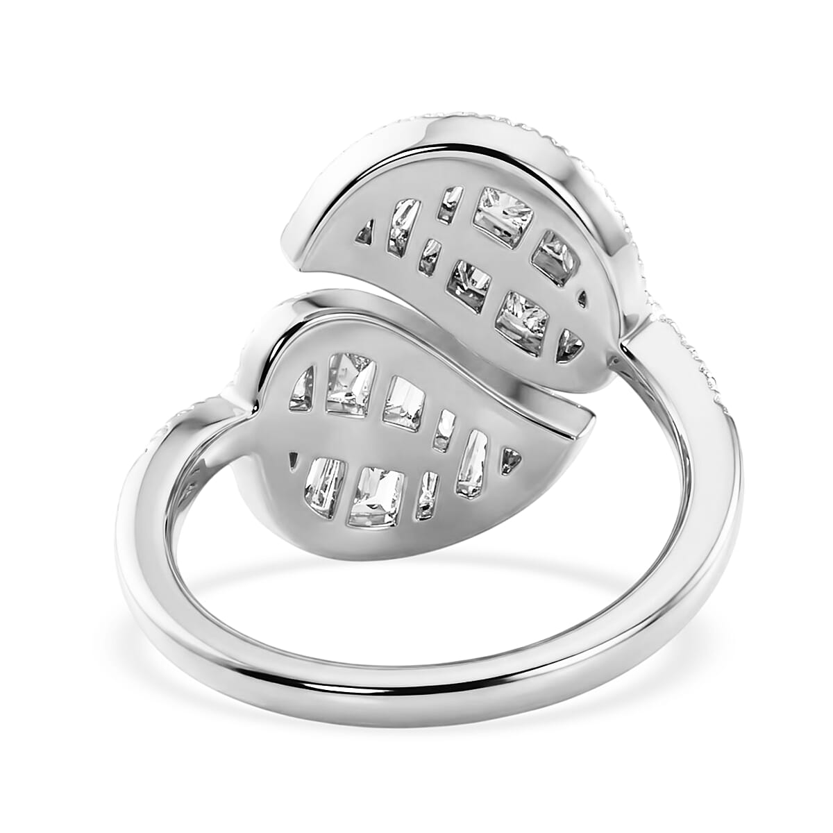 Luxuriant Lab Grown Diamond (G-H, SI) Ring in Rhodium Over Sterling Silver 1.50 ctw image number 4