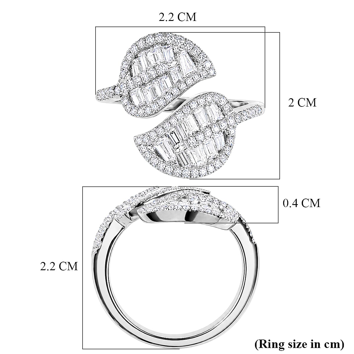 Luxuriant Lab Grown Diamond (G-H, SI) Ring in Rhodium Over Sterling Silver 1.50 ctw image number 5