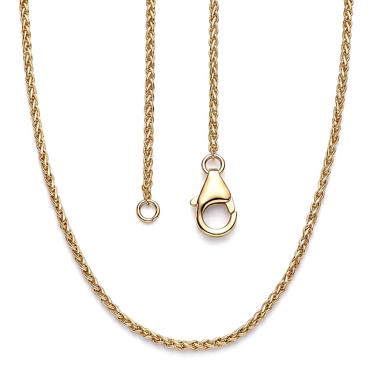 Luxoro Palma Chain Necklace in 10K Yellow Gold (20 Inches) 3.85 Grams