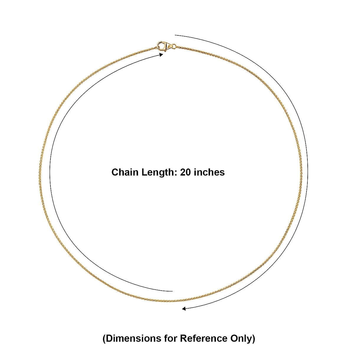 Luxoro Palma Chain Necklace in 10K Yellow Gold (20 Inches) 3.85 Grams image number 6